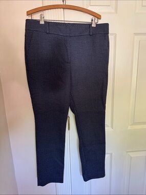 LOFT Navy Microdot Marisa Skinny Pants